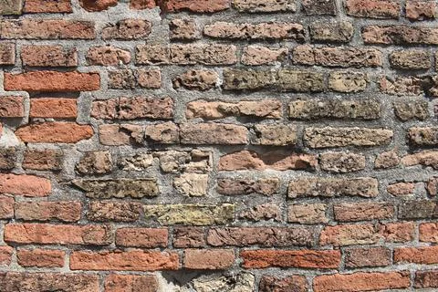 Brick wall background. Wall texture background. Old brick wall. Stock Photos