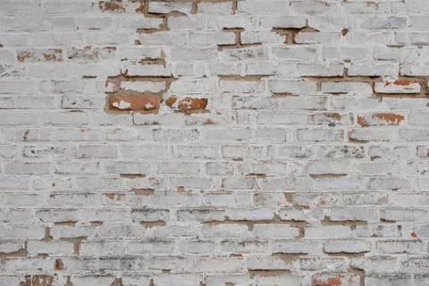 Brick wall background, white wall Stock Photos
