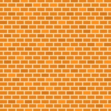 Brick Wall Background. Yellow, Orange, Brown Colors. Vector illustration. Stock Illustration