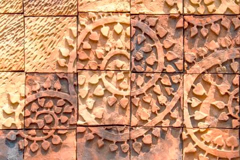 Brick wall with a beautiful pattern Stock Photos