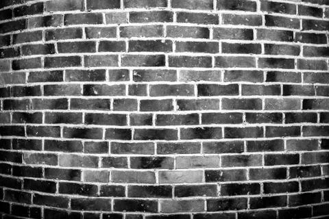 Brick wall bent Stock Photos