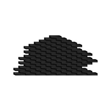 Brick wall in black design Stock Illustration