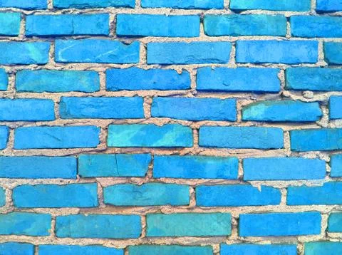 Brick Wall Blue Stock Photos