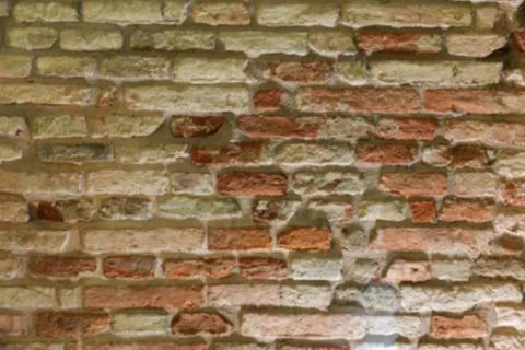 Brick wall blurred Foto stock