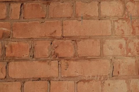 Brick wall brick background winter spring urban and rural Stock Photos
