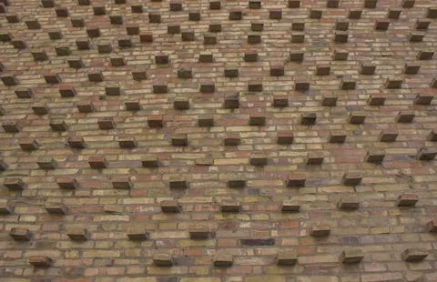 Brick wall with brick steps Stock Photos