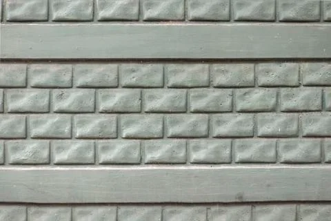 Brick wall. The brick wall painted in green Stock Photos