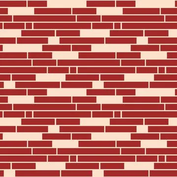Brick wall brown red maroon seamless pattern, background for design Stock Illustration
