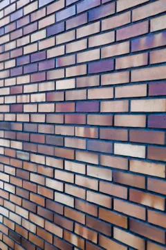 Brick wall, building facade surface as urban background Stock Photos