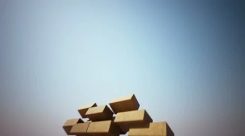 Brick wall building up. Vidéo 21581595