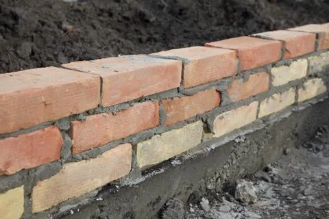 Brick wall building 스톡 사진