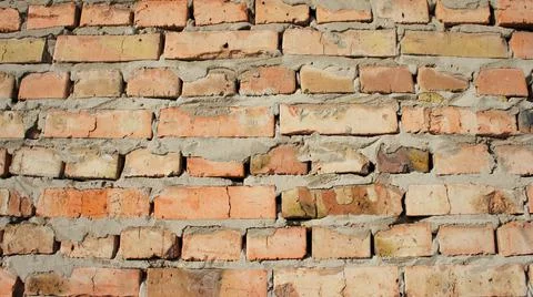 Brick wall close up. brick wall texture. brick wall pattern Stock Photos
