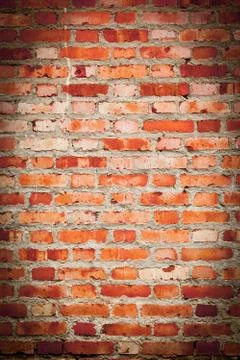 Brick wall close-up Stock Photos