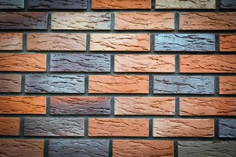 Brick wall close-up Stock Photos