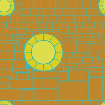 A brick wall colored Иллюстрация