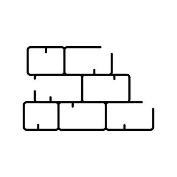 Brick wall construction barrier icon vector illustration Stock Illustration