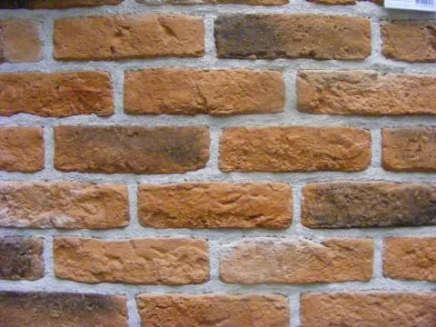 Brick wall, construction, brown in red and brown vintage bricks Foto stock