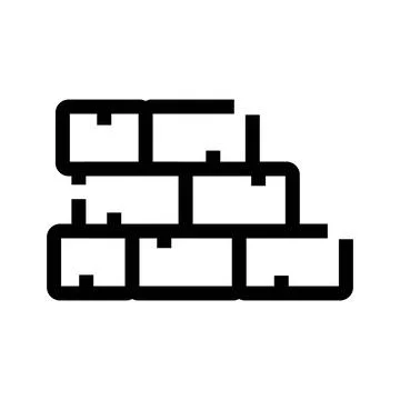 Brick wall construction creating privacy and security barrier Stock Illustration