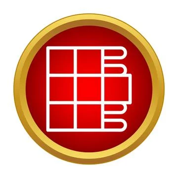 Brick wall construction material icon in red circle Stock Illustration