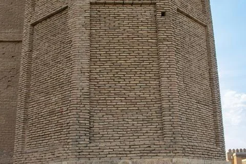 Brick wall, corner of an ancient building Stock Photos