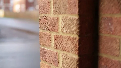 Brick wall - corner Stock Footage 69854394