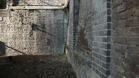 Brick wall corner in London background image 스톡 동영상 32635095