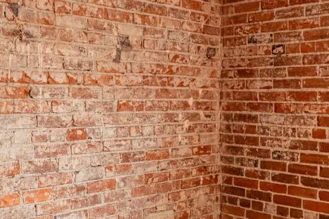 Brick wall corner Foto stock