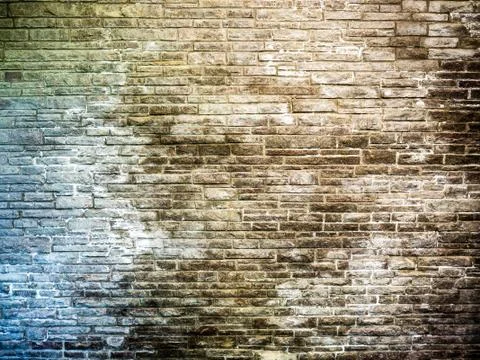 Brick wall corroded by salt Stock Photos