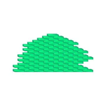 Brick wall in cyan design Illustrazione stock