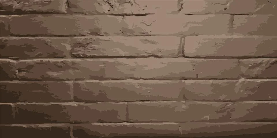 Brick wall. Dark brickwork. Vector vintage illustration Stock Illustration