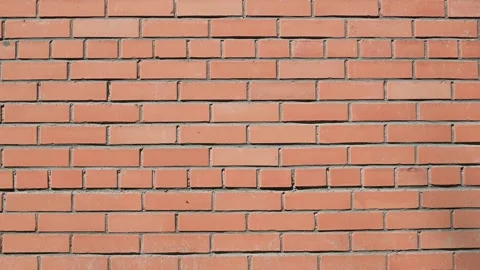 A brick wall displays a mix of orange tones and textures. Vídeo Stock 344525799