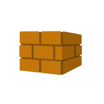 Brick wall. Element of building construction. Repair material. Ilustración de archivo
