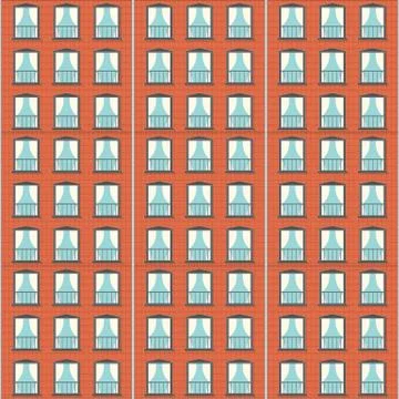 Brick wall facade pattern Illustrazione stock