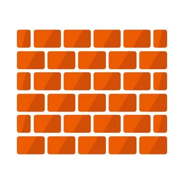 Brick wall flat clipart vector illustration 스톡 일러스트