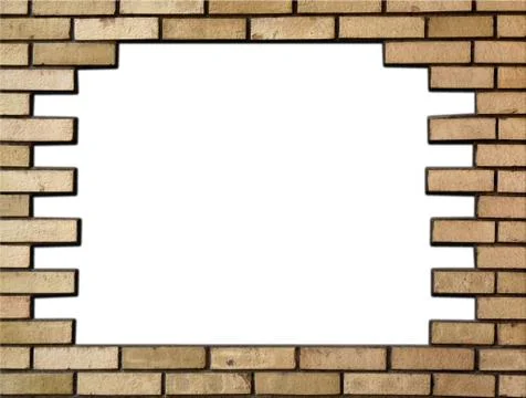 Brick wall in the frame 스톡 사진