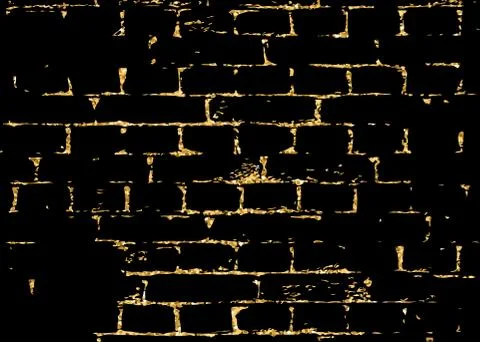Brick wall gold texture pattern white abstract Illustrazione stock