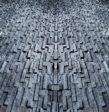 Brick wall in gray background 写真素材