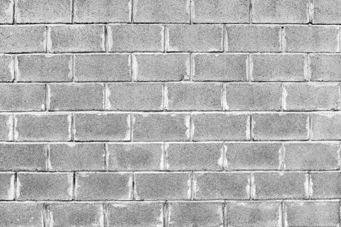 A brick wall of gray bricks, background, texture Stock Photos