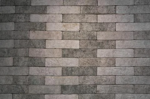 A brick wall. grey textured background. copy space Stock Photos