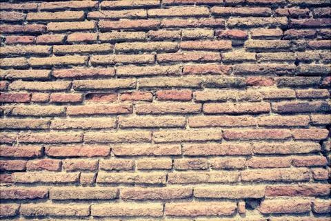Brick wall - grunge background Stock Photos
