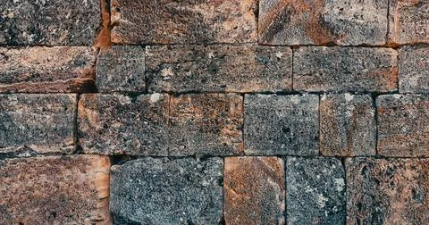 Brick Wall Grunge Block Construction Texture Outdoor Background Backdrop Stylish Stock Photos