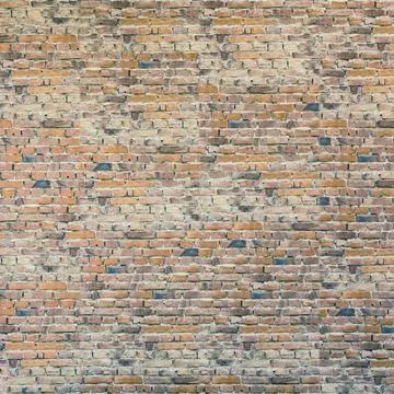 Brick wall grunge texture wallpaper. Brown brick wall pattern background 3d 스톡 일러스트