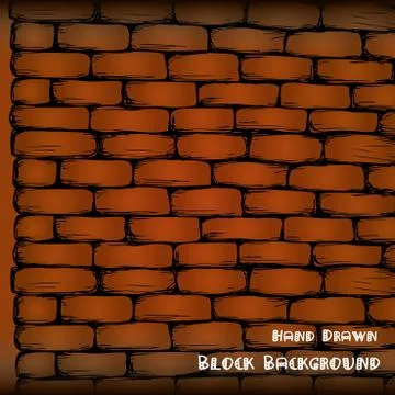 Brick wall , hand drawing, Stock Illustration