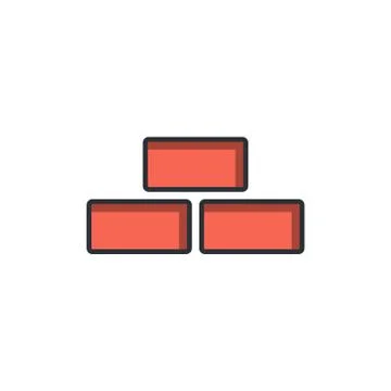 Brick wall icon. Stock Illustration
