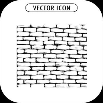 Brick wall icon Stock Illustration