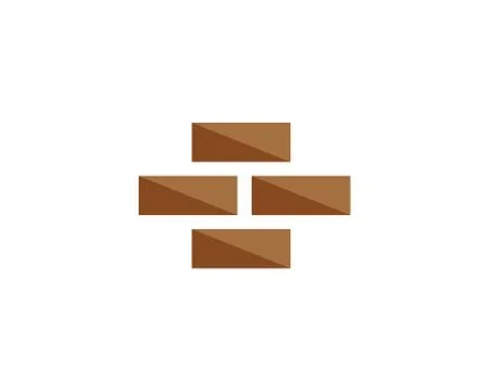 Brick wall icon vector Stock Illustration