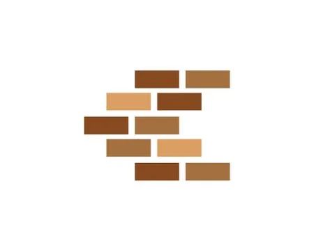 Brick wall icon vector Stock Illustration
