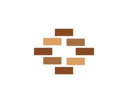 Brick wall icon vector Stock Illustration
