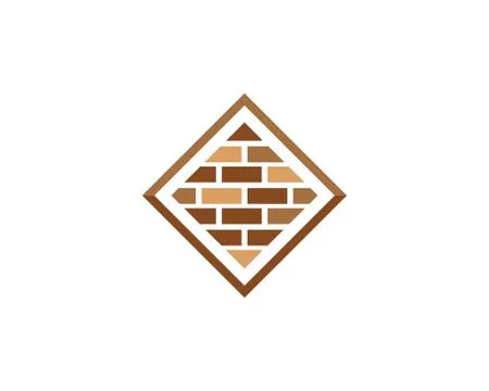 Brick wall icon vector Stock Illustration