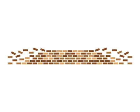 Brick wall icon vector Stock Illustration